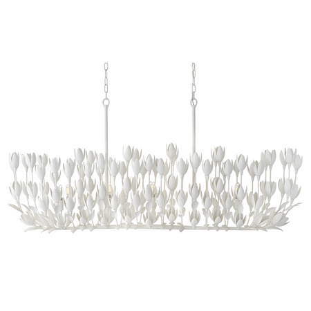 Lampa wyspowa Flora - 10 źródeł światła - Tynk strukturalny Quintiesse QN-FLORA10-WHT