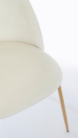 BIZZOTTO krzesło TANYA VELVET białe