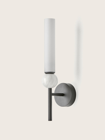 Aromas Lampa ścienna / kinkiet Delie wys. 38 cm czarny / biały marmur