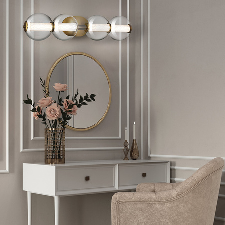 Kinkiet Atomo - 4 źródła światła - Szczotkowane złoto Quintiesse Eurofase QN-ATOMO-4W-BG