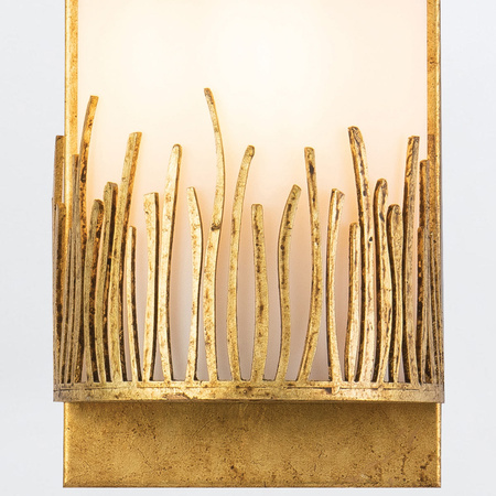 Kinkiet Sawgrass - 1 źródło światła - Płatkowe złoto Quintiesse QN-SAWGRASS-WU-DG-O