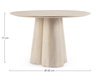 BIZZOTTO stół jadalniany NASSOR 120       beżowy