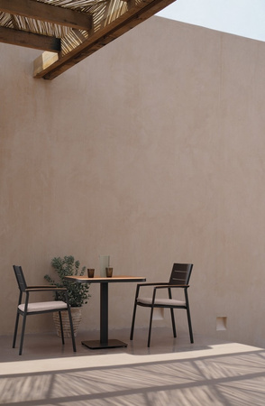 BIZZOTTO krzesło ogrodowe ZELMAR szare