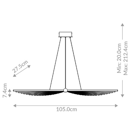 Żyrandol Seraph - Szczotkowane złoto Quintiesse Eurofase QN-SERAPH-LP-L-BG