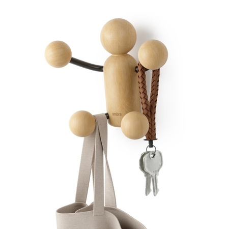 UMBRA wieszak ścienny WOODY WALL  HOOK czarny/naturalny
