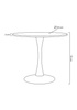 MODESTO stół TULIP FI 90 biały - MDF, podstawa metalowa