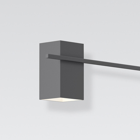 Vibia Structural Ortogonalna Lampa Ścienna LED, 2-punktowa, szer. 90cm, wys. 18cm, GL 56 cm, Szary Mat