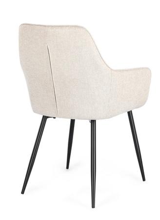 BIZZOTTO krzesło CORA ARM czarny /        beżowy