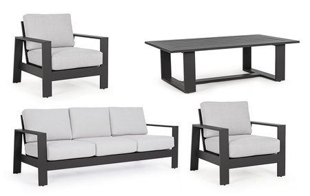 BIZZOTTO zestaw ogrodowy BALTIC antracyt