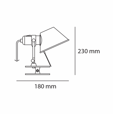 Tolomeo Pinza ARTEMIDE 16cm aluminium A005800
