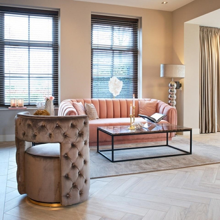 RICHMOND fotel obrotowy JAMIE STONE VELVET podstawa złota