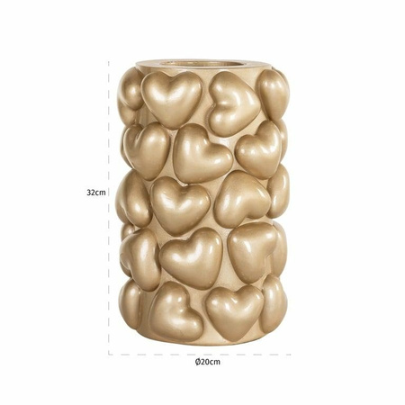 RICHMOND świecznik ANNE HEARTS L złoty