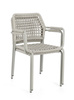 BIZZOTTO krzesło ogrodowe RAJADA szare