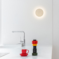 Vibia Dots Lampa Ścienna LED, średnica 17.5cm GL, 5.2 cm, Dąb Biały