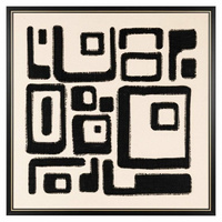 RICHMOND obraz SHANITA 105x105 cm         biało-czarny