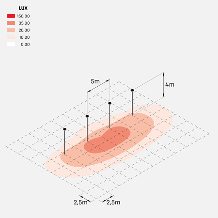 Lombardo LL155180B3 Lampa słupowa Time 180