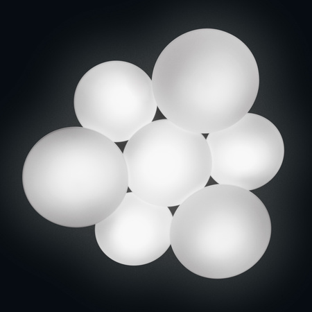 Vibia Puck Lampa Sufitowa, szer. 79, wys. 11, GL 80 cm, Satyna Szary Aluminiowy