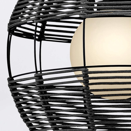 Średnia lampa wisząca Maddox - 1 źródło światła - Czarny Quintiesse QN-MADDOX-P-M-BK-BK