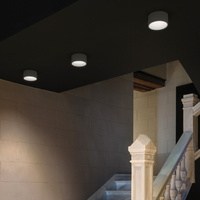 Vibia Domo Lampa Sufitowa LED, 18.5cm wys. 9 cm, Szary Grafitowy Biały Mat