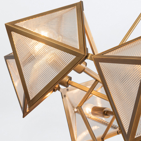 Żyrandol Cairo - 8 źródeł światła - Vintage mosiądz Quintiesse QN-CAIRO8-VBS-CR