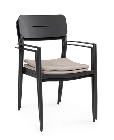 BIZZOTTO krzesło ogrodowe NEBULA czarne