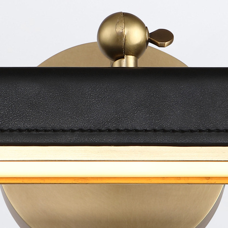 Mała obrazówka LED Valise Picture - Vintage mosiądz, skóra smokingowa Quintiesse QN-VALISE-PL-S-VBS-TL