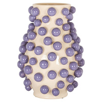 RICHMOND wazon DOTTY beżowy / fioletowy