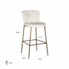 RICHMOND krzesło barowe DARBY 76 beżowe