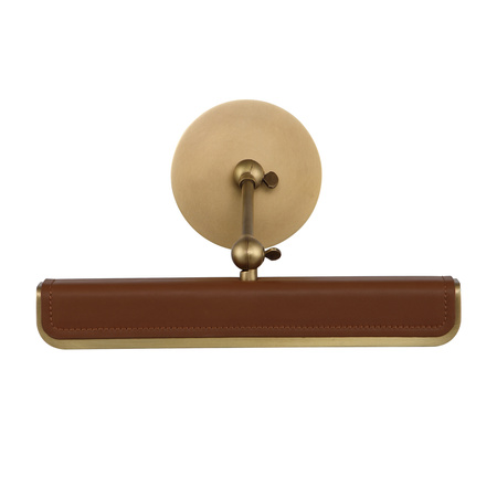 Mała obrazówka LED Valise Picture - Vintage mosiądz, skóra koniakowa Quintiesse QN-VALISE-PL-S-VBS-CL