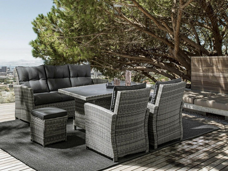 BIZZOTTO zestaw ogrodowy ARIEL szary