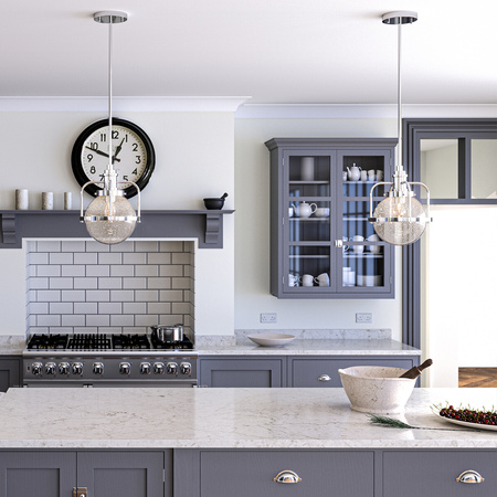 Lampa wisząca / Półplafon Triocent - 1 źródło światła - Polerowany nikiel Triocent Quintiesse Kichler QN-TRIOCENT-P-PN