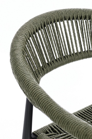 BIZZOTTO krzesło barowe ogrodowe JANDIA   szare / zielone