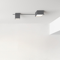 Vibia Structural Lampa Sufitowa LED, 2-punktowa, szer. 120, wys. 21, GL 37 cm, Szary Mat