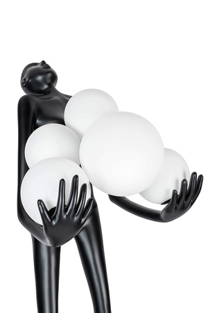 MOOSEE lampa podłogowa HUMAN PREMIUM -    włókno szklane, szkło
