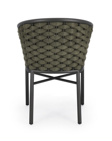BIZZOTTO krzesło ogrodowe MARGALIDA       szare / zielone