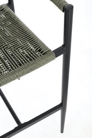 BIZZOTTO krzesło barowe ogrodowe JANDIA   szare / zielone