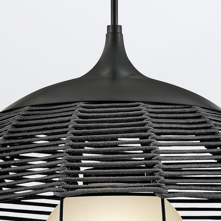 Średnia lampa wisząca Maddox - 1 źródło światła - Czarny Quintiesse QN-MADDOX-P-M-BK-BK