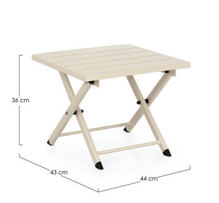 BIZZOTTO stolik ogrodowy TAYLOR beżowy