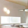 Vibia Puck Lampa Ścienna LED, 2-punktowa, szer. 31.8cm, wys. 24.2cm, GL 8 cm, Biały Opal