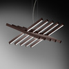 Vibia Rhythm Lampa Wisząca LED 10-punktowa, szer. 45, wys. 200, GL 47 cm, Czekoladowy Mat Biały Opal