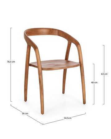 BIZZOTTO krzesło DOTTY brązowe