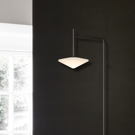 Vibia Tempo Lampa Ścienna LED ze Ściemniaczem i Przewodem, 40.3 GL, 20.5 cm, Grafitowy Mat