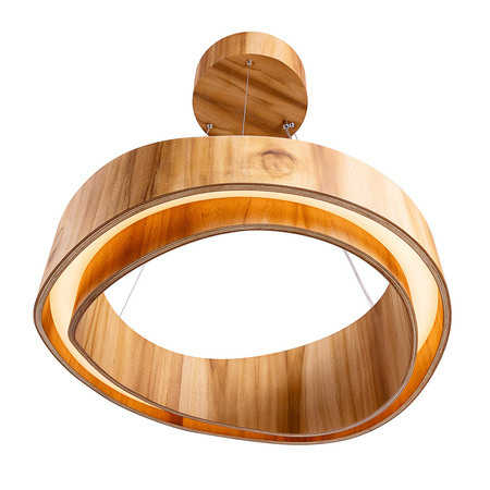 Lampa wisząca Horizon Brązowy, Drewno Quintiesse Accord QN-HORIZON-RING-LED-60-TEAK