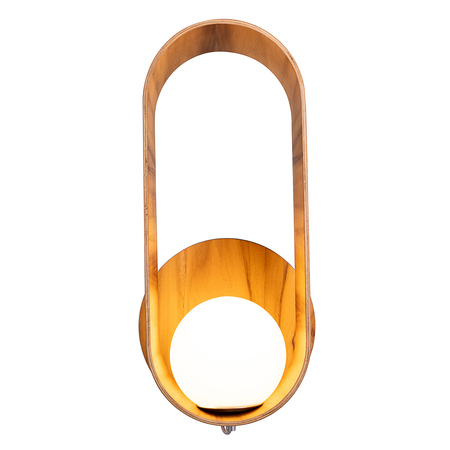 Kinkiet Sfera Brązowy, Drewno Quintiesse Accord QN-SFERA-WB-L-TEAK