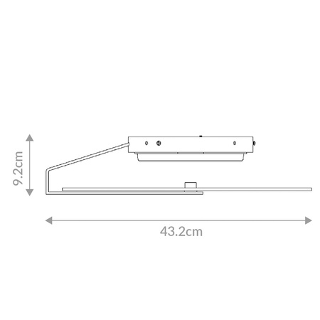 Średni plafon / kinkiet Nuvola - Matowa czerń Quintiesse Eurofase QN-NUVOLA-F-M-BK