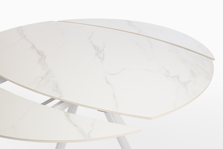 BIZZOTTO stół ogrodowy RAUNI 87-135       biały / rozkładany