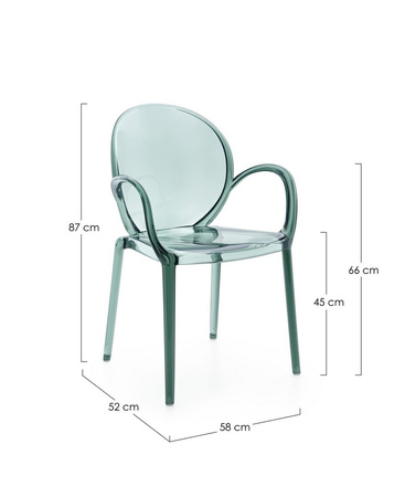 BIZZOTTO krzesło ogrodowe CAMILLA         miętowe