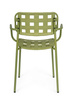BIZZOTTO krzesło ogrodowe CLOVER ARM      zielone