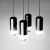 Vibia Wireflow Chandelier Lampa Wisząca LED 42-punktowa, 150 wys. 276 cm, Czarny Polysk