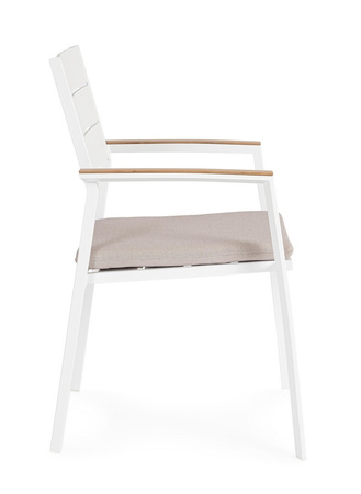 BIZZOTTO krzesło ogrodowe ZELMAR białe